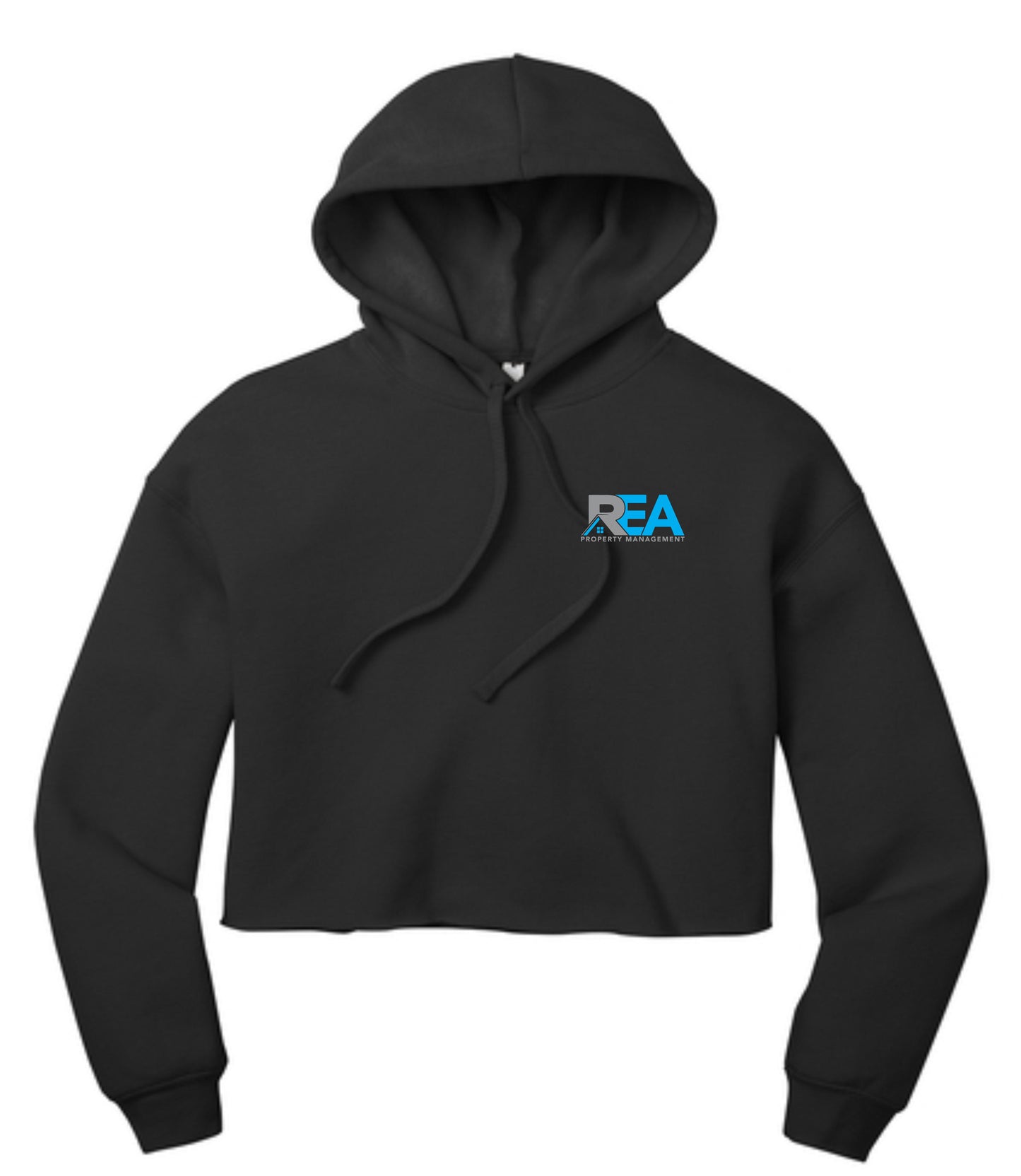 REA Prop Crop Fleece Hoodie Sweatshirt (Left Chest Logo)