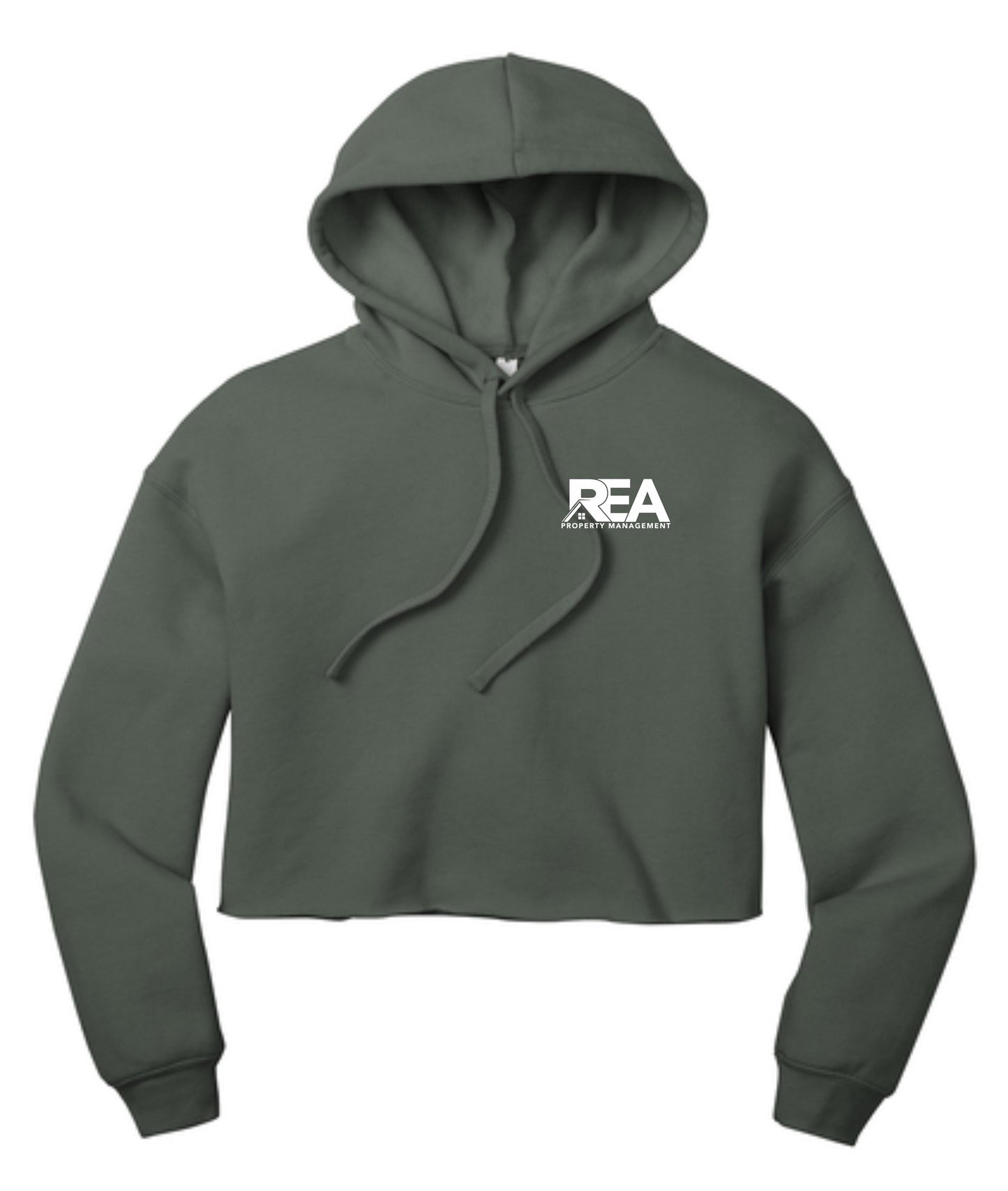 REA Prop Crop Fleece Hoodie Sweatshirt (Left Chest Logo)