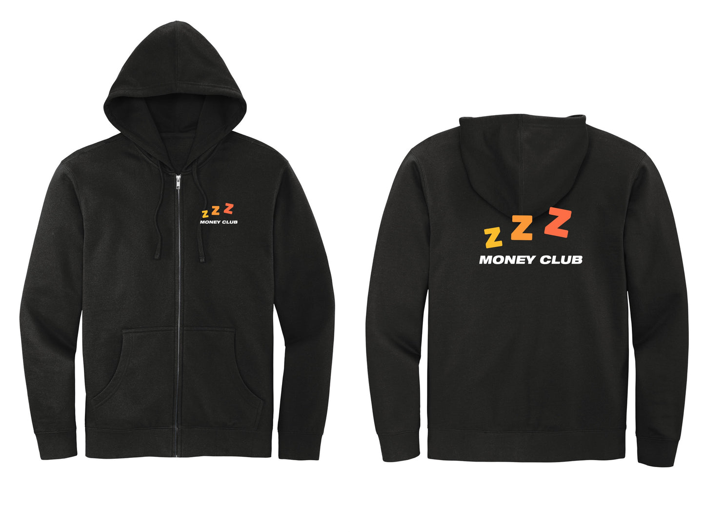Zzz Money Club Zip Hoodie