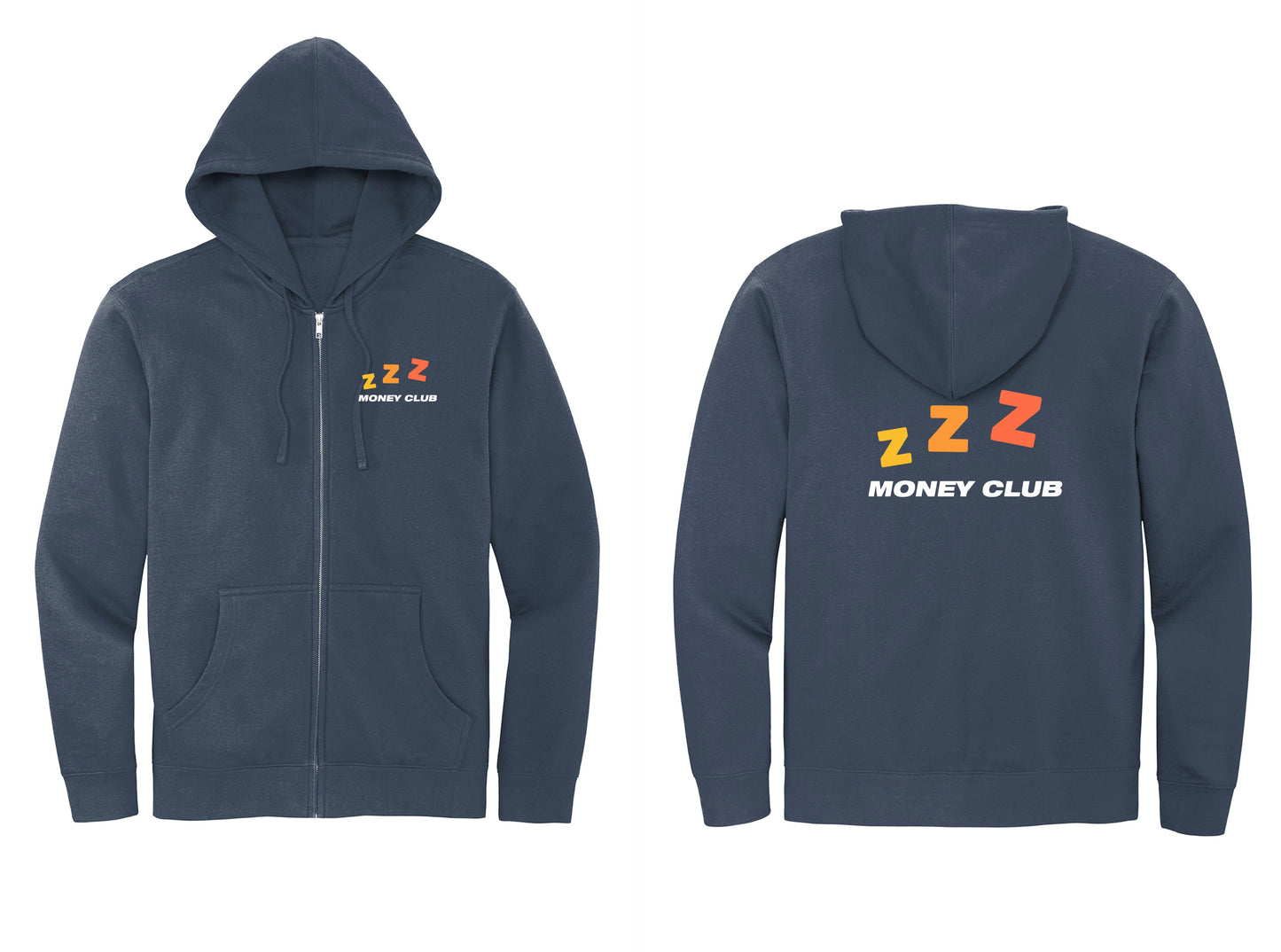 Zzz Money Club Zip Hoodie