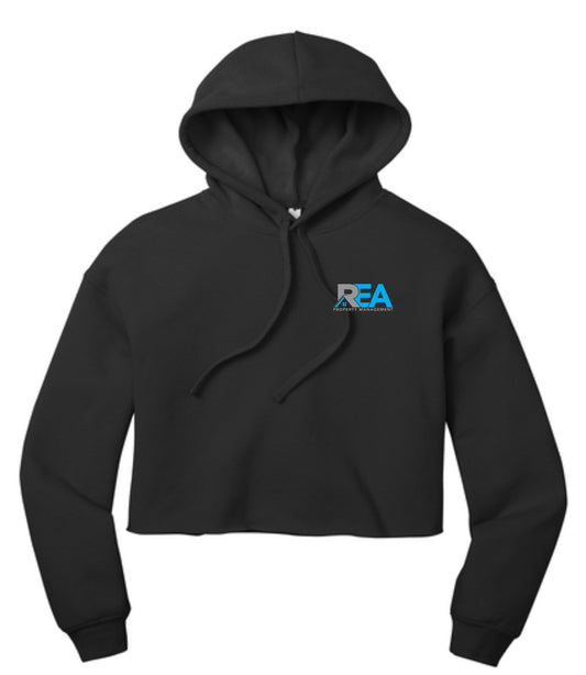 REA Prop Crop Fleece Hoodie Sweatshirt (Left Chest Logo)