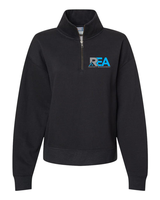 REA Prop Women's Sueded Fleece Quarter-Zip Sweatshirt (Left Chest Logo)